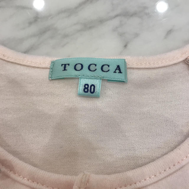 TOCCA(トッカ)のトッカ 80 リボンロンパース ワンピース ピンク キッズ/ベビー/マタニティのベビー服(~85cm)(ワンピース)の商品写真