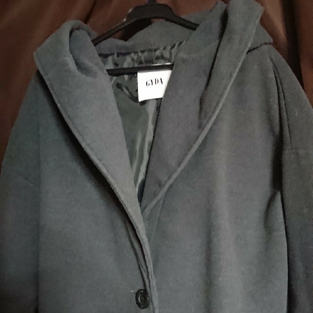 GYDA(ジェイダ)のGYDA フード付き コート グレー レディースのジャケット/アウター(ロングコート)の商品写真