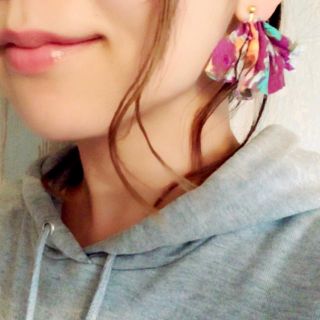 秋にも♡colorful柄ボリュームピアス(ピアス)