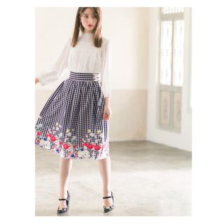 トッコ(tocco)のtocco closet  ギンガムチェックスカート(ひざ丈スカート)