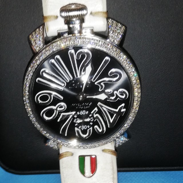 時計ガガミラノ 腕時計 ダイヤモンドベゼル マニュアーレ 48mm ダイヤベゼル
