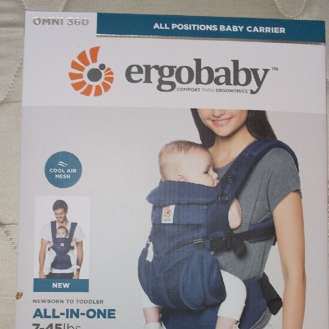 Ergobaby(エルゴベビー)のエルゴベビー　オムニ360　クールエア　ミッドナイトブルー キッズ/ベビー/マタニティの外出/移動用品(抱っこひも/おんぶひも)の商品写真