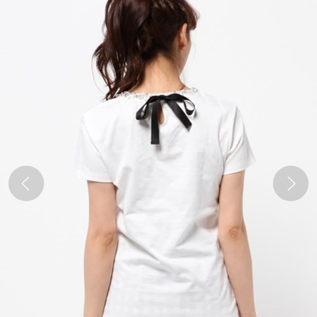 JUSGLITTY(ジャスグリッティー)の月末お値下げ 定価¥14,040 JUSGLITTY ビジューTシャツ レディースのトップス(Tシャツ(半袖/袖なし))の商品写真