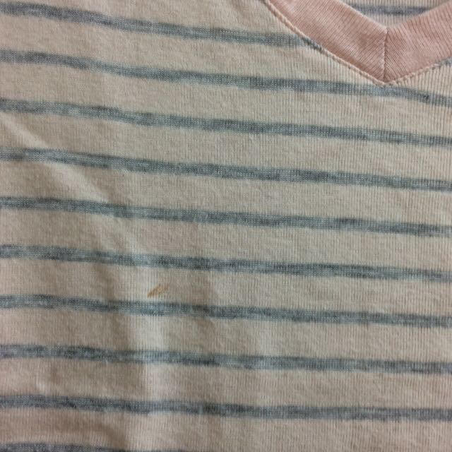 Ravijour(ラヴィジュール)のボーダーTシャツ♡ピンク×グレー レディースのトップス(Tシャツ(半袖/袖なし))の商品写真