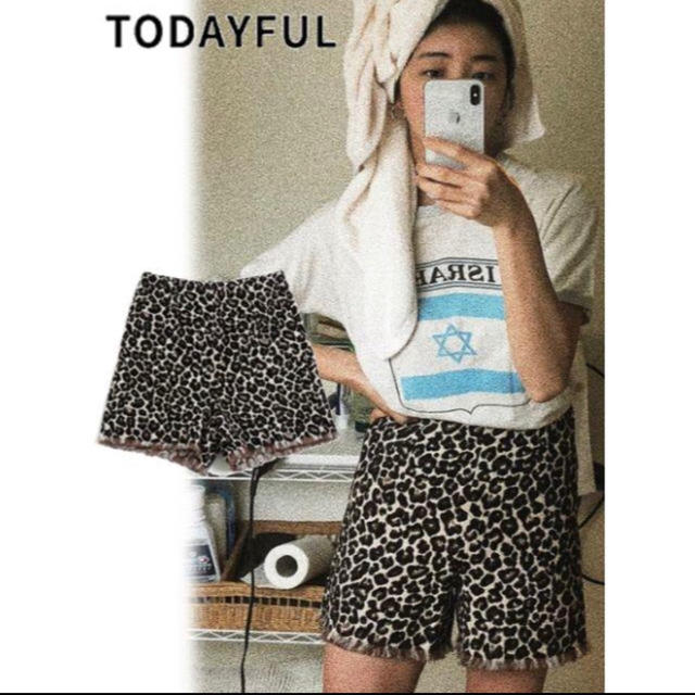 todayful leopard short pantsパンツ