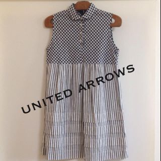 ユナイテッドアローズ(UNITED ARROWS)のアローズ☆切り替えワンピ(ミニワンピース)