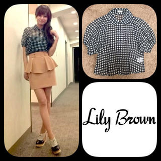 リリーブラウン(Lily Brown)のLily brown♡シフォンシャツ(シャツ/ブラウス(半袖/袖なし))
