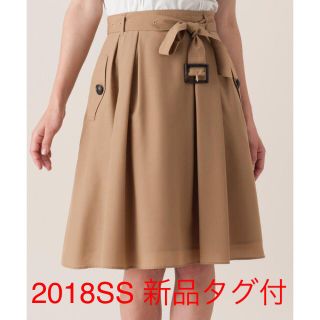 バーバリーブルーレーベル(BURBERRY BLUE LABEL)のブルーレーベルクレストブリッジ ♡トレンチスカート♡新品タグ付38ベージュ(ひざ丈スカート)