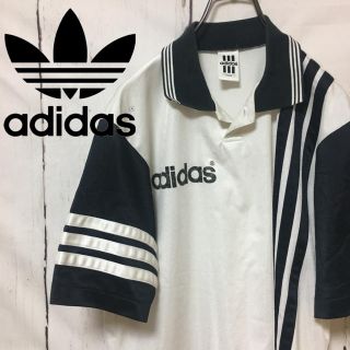 アディダス(adidas)の【adidas/アディダス】ラインポロシャツ 90s 希少 ビンテージ used(ポロシャツ)