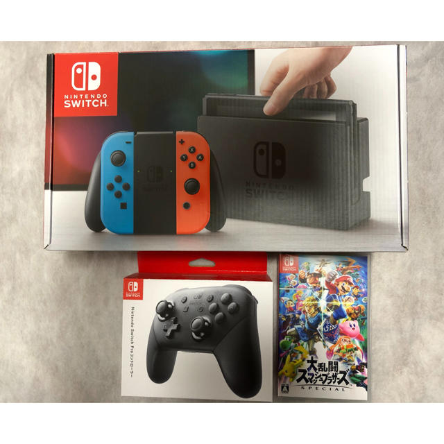 家庭用ゲーム機本体ニンテンドースイッチ本体 スマブラ プロコン セット