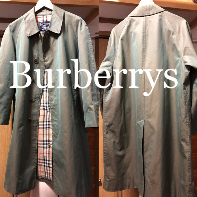 BURBERRY(バーバリー)の90s Burberry バーバリー ステンカラーコート 玉虫 グリーン 165 メンズのジャケット/アウター(ステンカラーコート)の商品写真