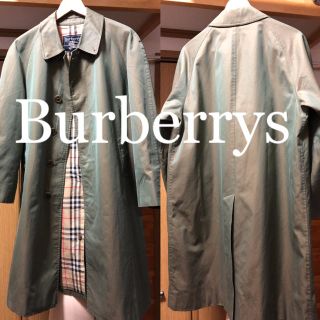 バーバリー(BURBERRY)の90s Burberry バーバリー ステンカラーコート 玉虫 グリーン 165(ステンカラーコート)