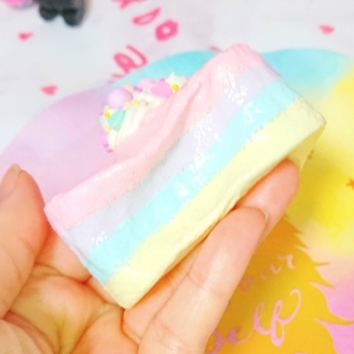 新作♥Heart Colorful Mousse Cake 手作りスクイーズ