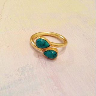 トゥデイフル(TODAYFUL)のDrop Turquoise Ring(リング(指輪))