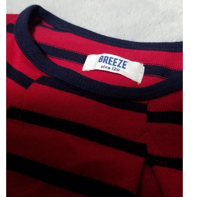 BREEZE(ブリーズ)の【新品】BREEZE　ボーダーワンピース　120 キッズ/ベビー/マタニティのキッズ服女の子用(90cm~)(ワンピース)の商品写真