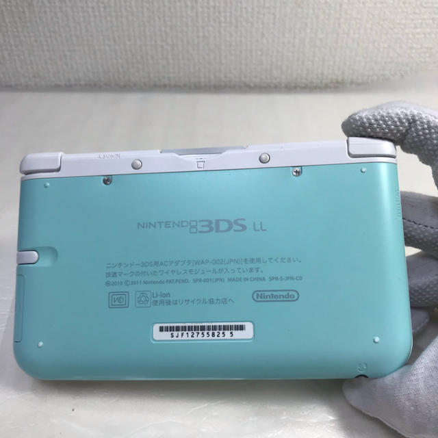 ニンテンドー3DS(ニンテンドー3DS)の★良品‼︎ 完動品‼︎ ポケモンサンソフト付‼︎ 3DS LL ミント×ホワイト エンタメ/ホビーのゲームソフト/ゲーム機本体(携帯用ゲーム機本体)の商品写真