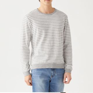 ムジルシリョウヒン(MUJI (無印良品))のインド綿ムラ糸ボーダー長袖Tシャツ(シャツ/ブラウス(長袖/七分))