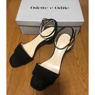 オデットエオディール(Odette e Odile)の美品❣️オデット エ オディール ブロックヒールサンダル 24 チャンキーヒール(サンダル)