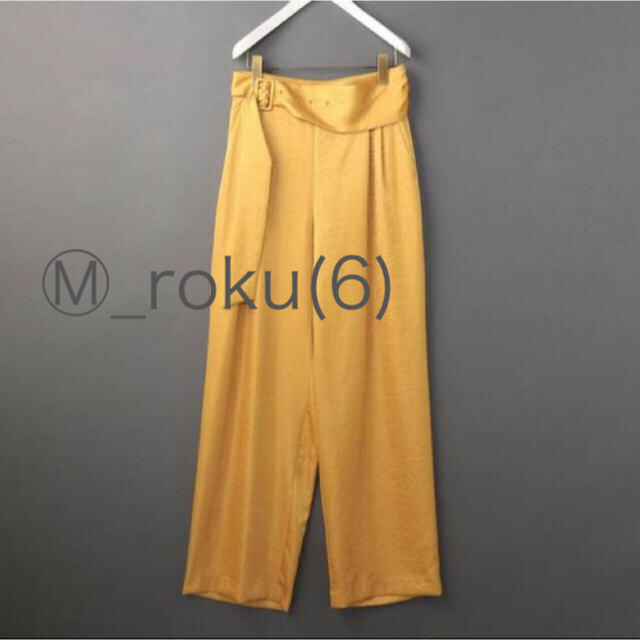 6(ROKU) SATIN SASH BELT PANTSカジュアルパンツ