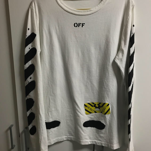 off-white スプレー ロンt 17ss - Tシャツ/カットソー(七分/長袖)