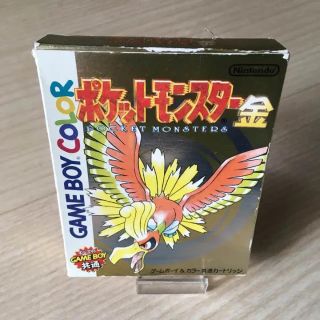 ゲームボーイ(ゲームボーイ)の【完品】GB ポケットモンスター金(携帯用ゲームソフト)