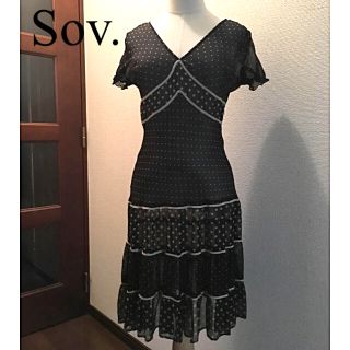 ソブ(Sov.)のSov. 上品なシルク ワンピース(ひざ丈ワンピース)