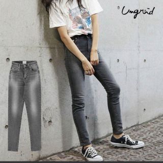 アングリッド(Ungrid)のUngrid☺︎ハイウエストスキニー グレーデニムパンツ(スキニーパンツ)