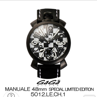 ガガミラノ(GaGa MILANO)のガガミラノ マヌアーレ48MM 限定299本  5012.LE.CH.1 美品(腕時計(アナログ))