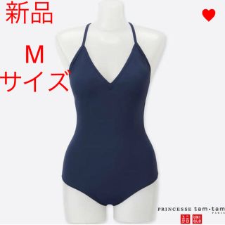 ユニクロ(UNIQLO)のユニクロ プリンセスタムタム 水着 Mサイズ ネイビー スイムワンピース(水着)