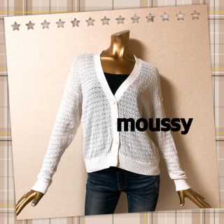 マウジー(moussy)のmoussy ★ サマーニット レース風 カーディガン(カーディガン)