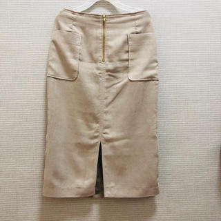 バビロン(BABYLONE)のスウェードパッチポケットタイトスカート 36(ひざ丈スカート)