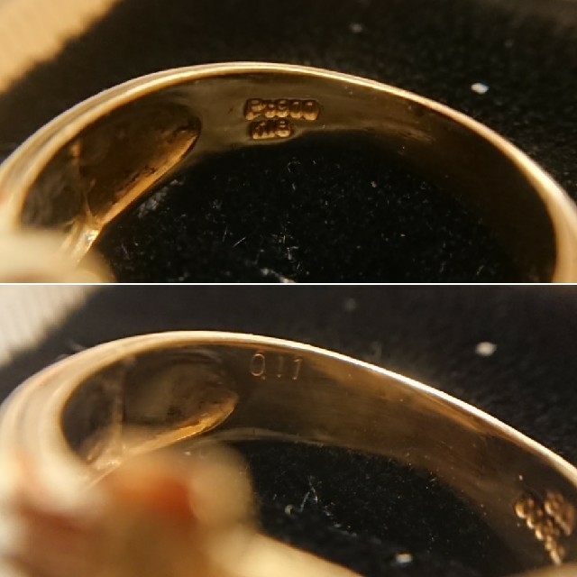 K18❤️ダイヤモンド❤️ 0.11ct pt900 & K18 コンビリング