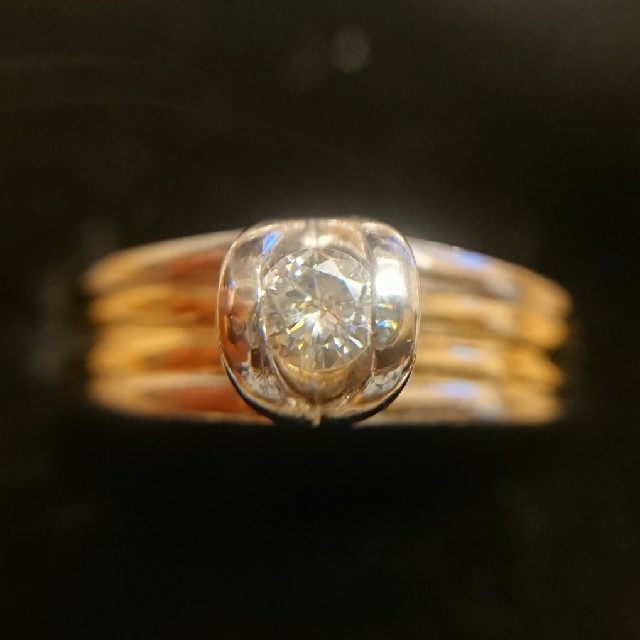 新しいブランド ❤️訳あり❤️Pt900 & 0.17ct ダイヤモンド K18 リング(指輪)