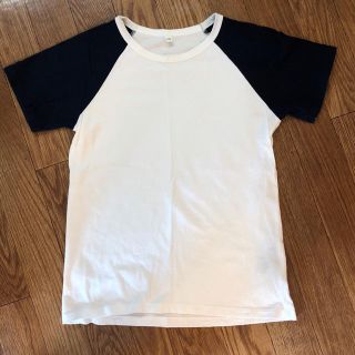 ムジルシリョウヒン(MUJI (無印良品))のネイビー×ホワイトＴ(Tシャツ/カットソー)