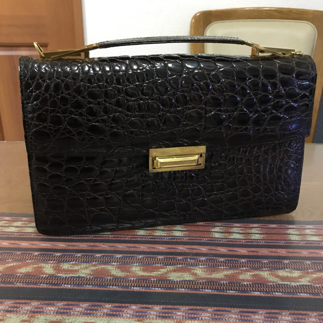 限定販売】 GENUINE クロコダイルレザー ハンドバック