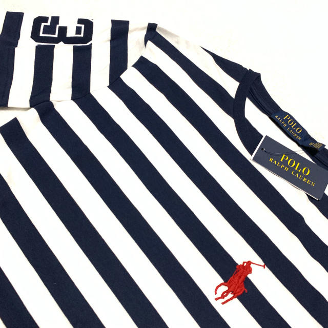 POLO RALPH LAUREN(ポロラルフローレン)のナミ様 専用。  ビッグポニーボーダーT  XS メンズのトップス(Tシャツ/カットソー(七分/長袖))の商品写真