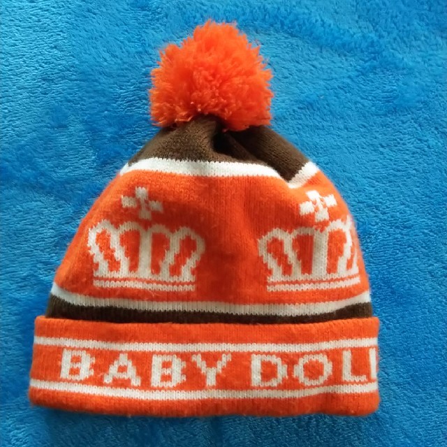 BABYDOLL(ベビードール)のBABYDOLL♡ポンポン付きニット帽 キッズ/ベビー/マタニティのこども用ファッション小物(帽子)の商品写真