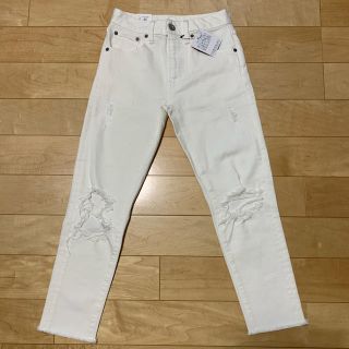 マウジー(moussy)のMOUSSY 白カットオフデニム size24  V02(スキニーパンツ)