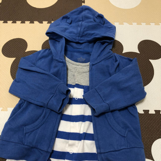 babyGAP(ベビーギャップ)のbaby Gap♡くま耳パーカー80cm＆ロンパース70cm2点セット キッズ/ベビー/マタニティのベビー服(~85cm)(カーディガン/ボレロ)の商品写真