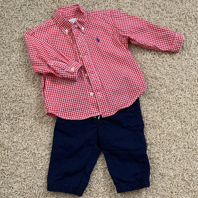 POLO RALPH LAUREN(ポロラルフローレン)のラルフローレン シャツ&パンツ60 キッズ/ベビー/マタニティのベビー服(~85cm)(シャツ/カットソー)の商品写真