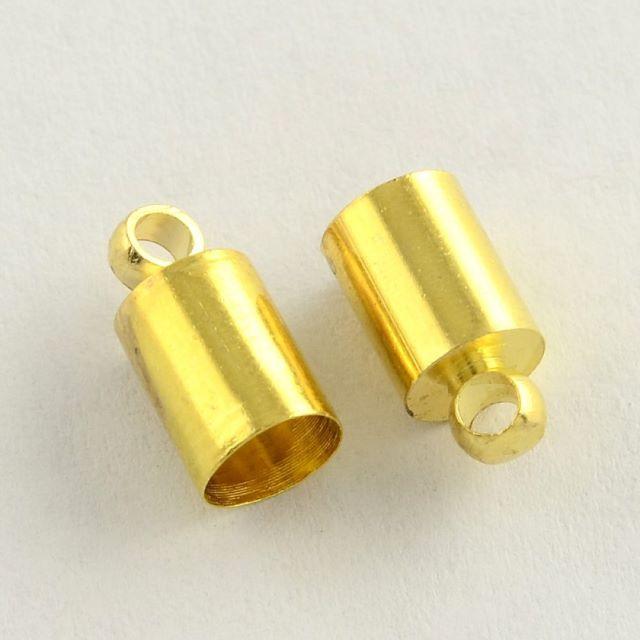 (5.5mm - 50個)カツラ紐止め紐用留め金具 - ゴールドの通販 by jewelrycraft's shop｜ラクマ