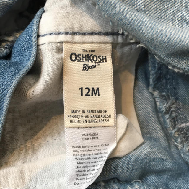 OshKosh(オシュコシュ)のOSHKOSH サロペット 【12M】 キッズ/ベビー/マタニティのベビー服(~85cm)(ワンピース)の商品写真