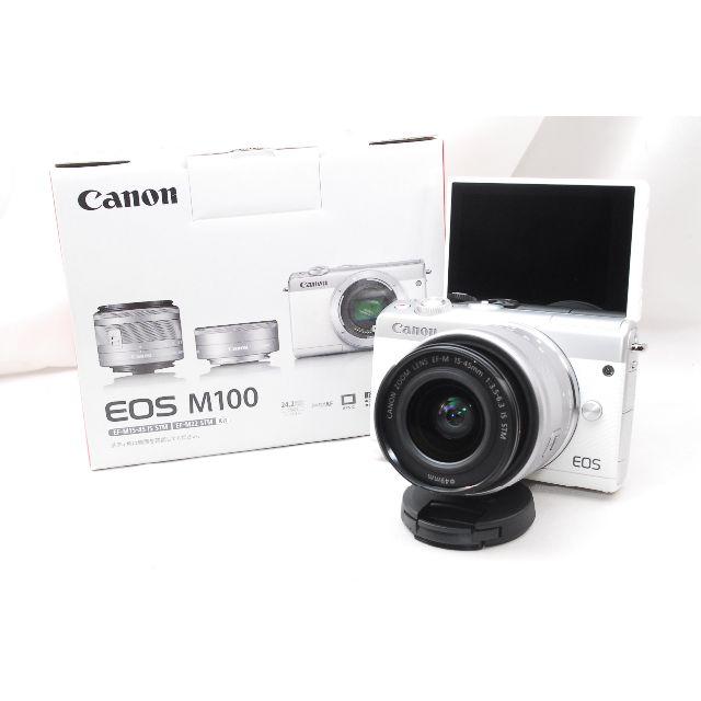Canon - ♡WiFi＆自撮り＆女性向け♡Canon EOS M100 レンズキットホワイト