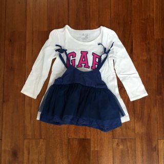 ベビーギャップ(babyGAP)のbabyGAP ベビーギャップ トップス チュール付き チュニック(Tシャツ/カットソー)