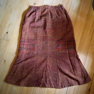 染と織 綿のマーメイドロングスカート(ロングスカート)