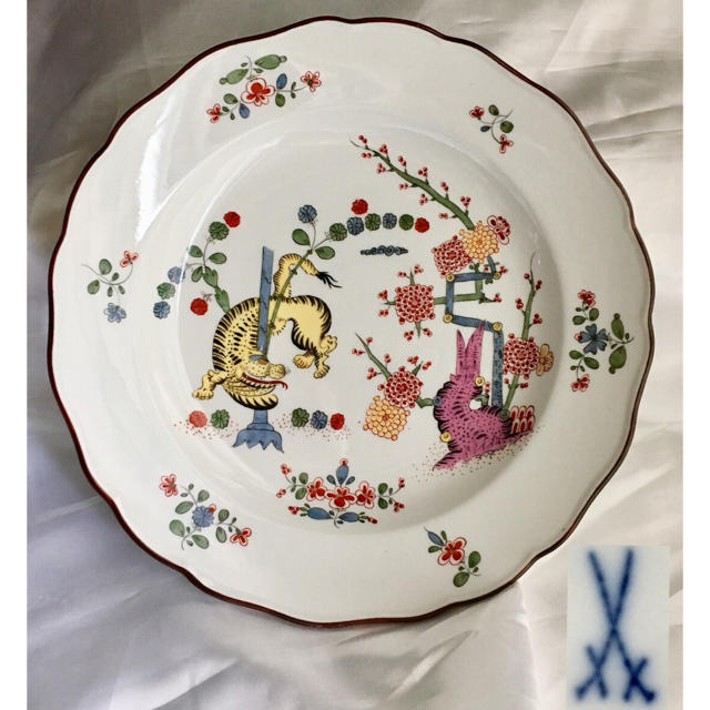 Meissen マイセン ※1級品 金彩御所車花紋 柿右衛門写 花瓶 - 通販