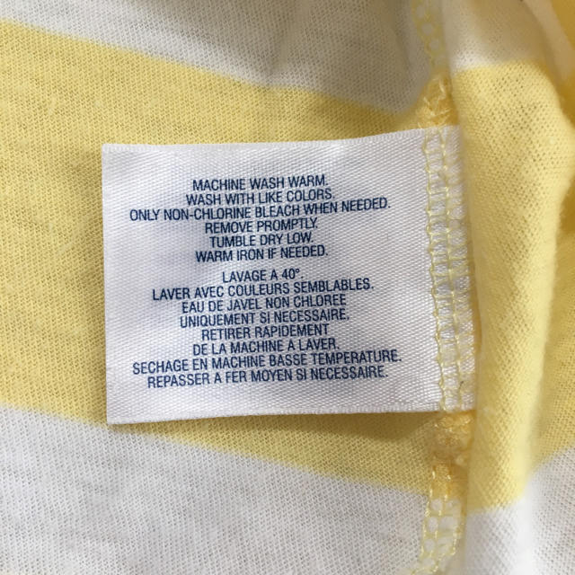 Ralph Lauren(ラルフローレン)のラルフローレン キッズ サイズ 110  黄×白 ストライプ 半袖 Tシャツ キッズ/ベビー/マタニティのキッズ服女の子用(90cm~)(Tシャツ/カットソー)の商品写真
