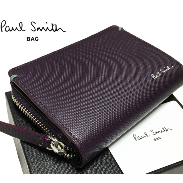 【ギフ_包装】 Paul Smith - ポールスミス コントラストカラー 二つ折り財布 折り財布