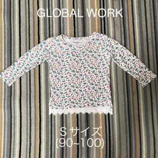 グローバルワーク(GLOBAL WORK)のGLOBAL WORK  長袖Tシャツ Ｓ 女の子 ロンT(Tシャツ/カットソー)