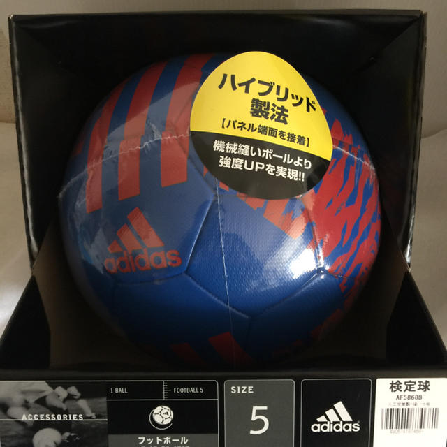 adidas(アディダス)のアディダス サッカーボール JFA検定球 5号 ハイブリッド製法 スポーツ/アウトドアのサッカー/フットサル(ボール)の商品写真